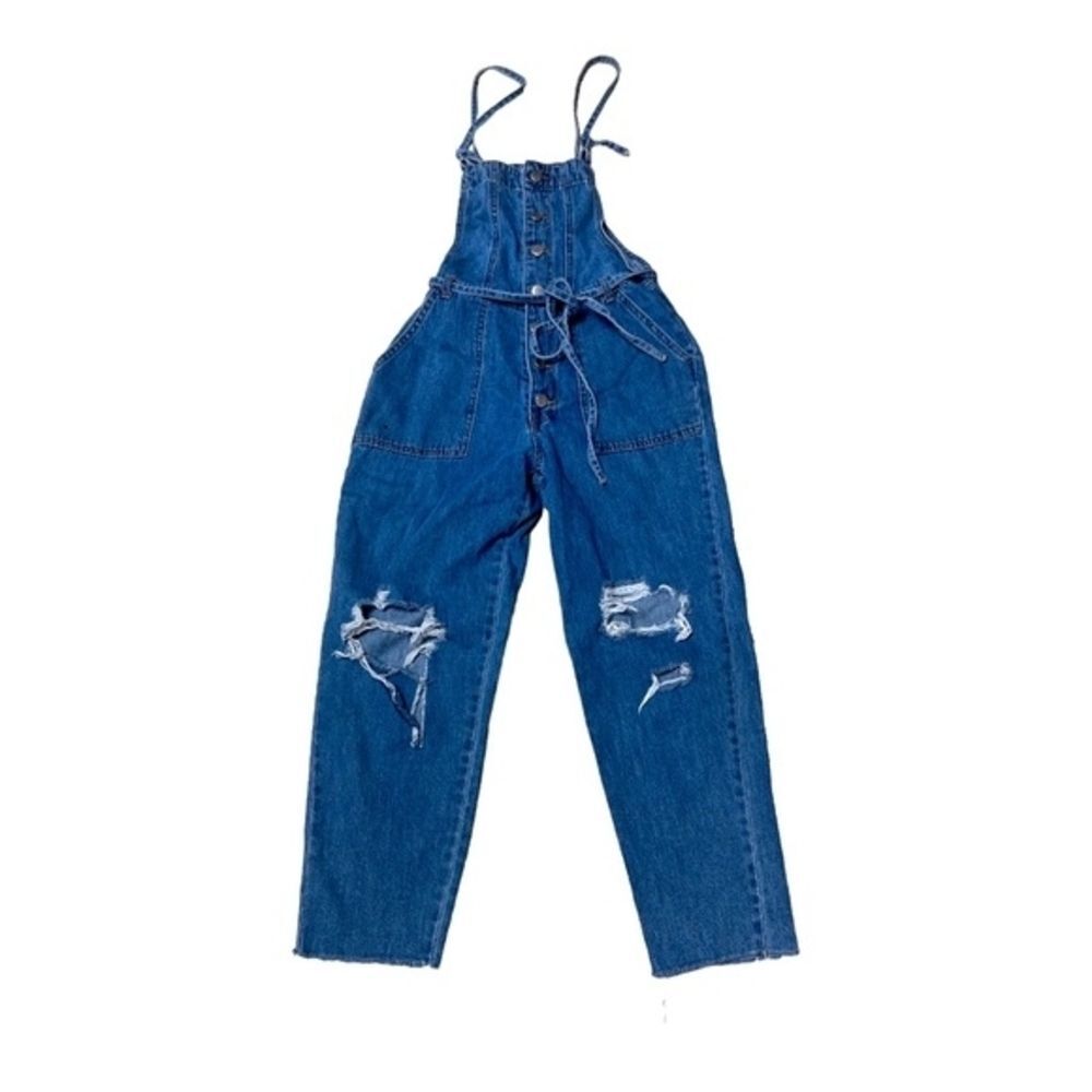 Forever 21 Light Blue Denim Overalls